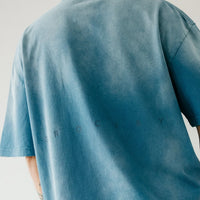 GROCERY TEE-069 DIRTY WASHED INVOICE POCKET TEE/ FADED BLUE