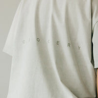 GROCERY TEE-069 DIRTY WASHED INVOICE POCKET TEE/ FADED WHITE