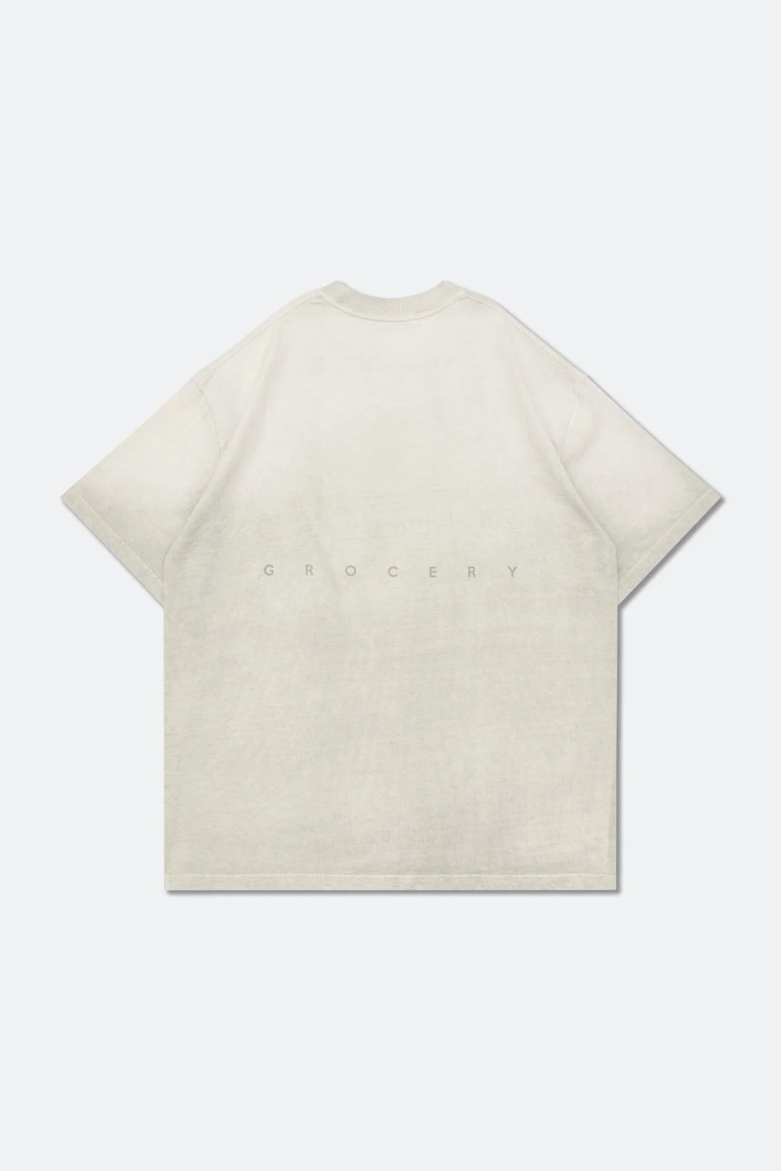 GROCERY TEE-069 DIRTY WASHED INVOICE POCKET TEE/ FADED WHITE