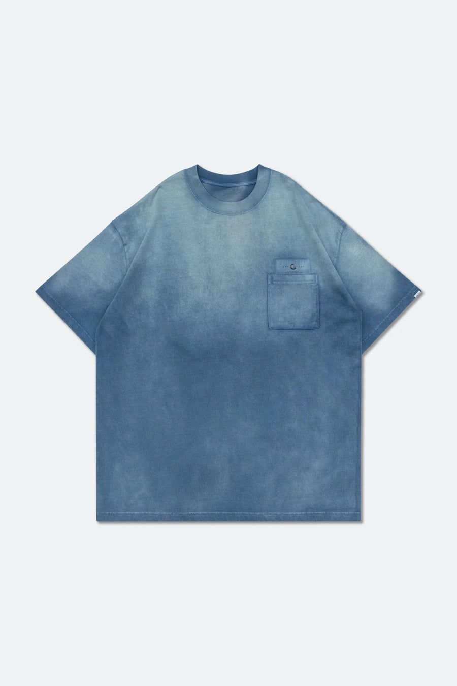 GROCERY TEE-069 DIRTY WASHED INVOICE POCKET TEE/ FADED BLUE