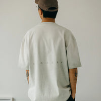 GROCERY TEE-069 DIRTY WASHED INVOICE POCKET TEE/ FADED WHITE