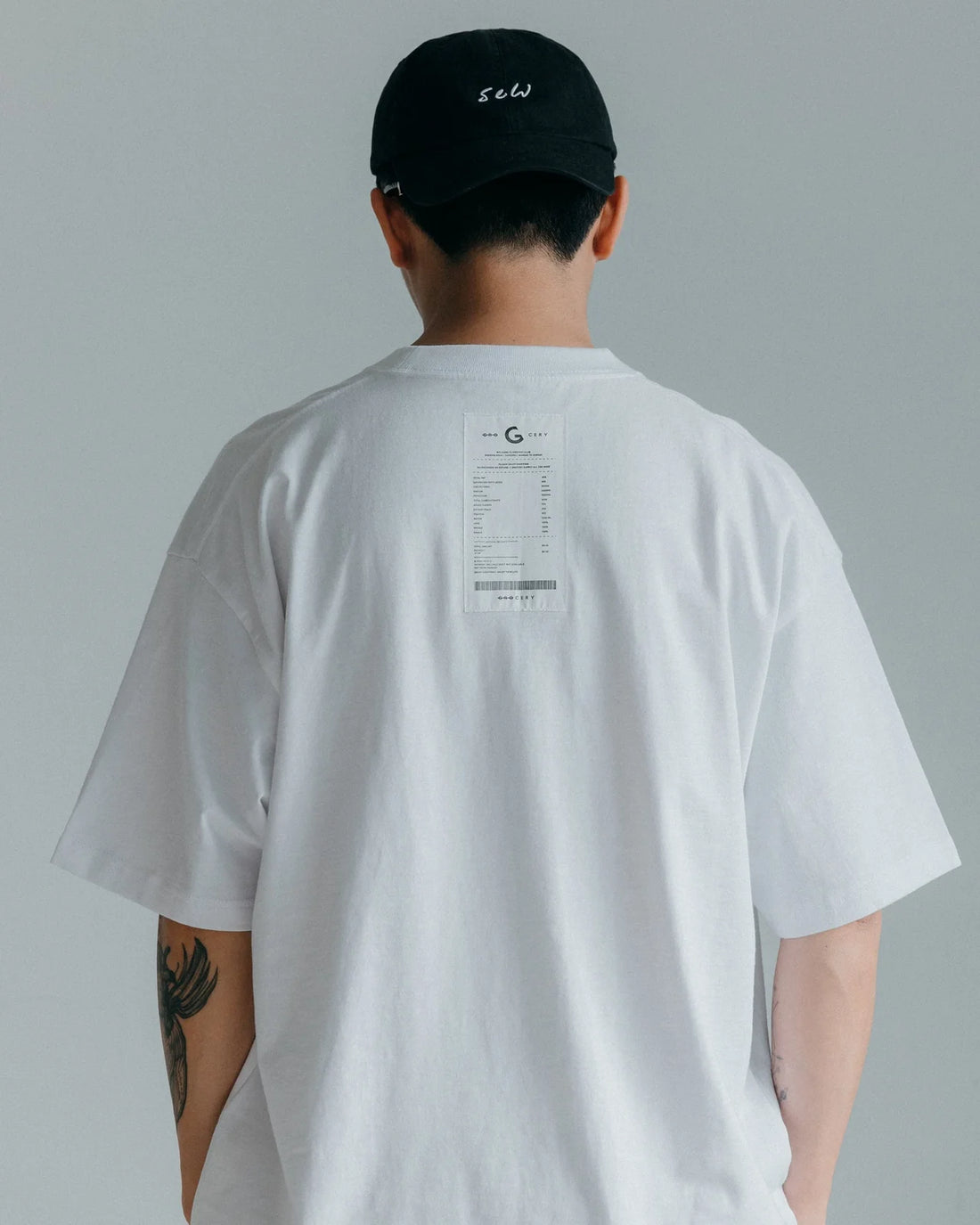 GROCERY TEE-001 INVOICE/WHITE