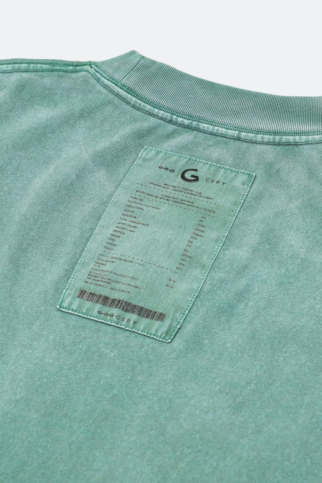 GROCERY TEE-077 DIRTY WASHED INVOICE/ FADED GREEN