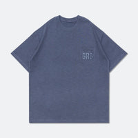 GROCERY TEE-078 EMBROIDERY LOGO POCKET TEE/ DUSTY BLUE