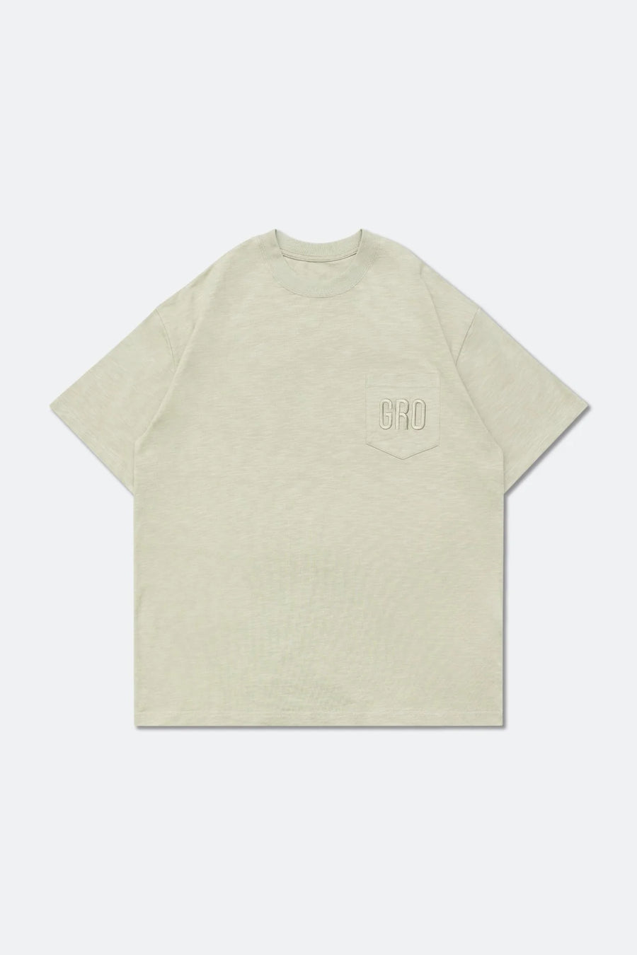 GROCERY TEE-078 EMBROIDERY LOGO POCKET TEE/ DUSTY GREEN