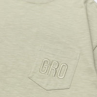 GROCERY TEE-078 EMBROIDERY LOGO POCKET TEE/ DUSTY GREEN